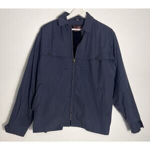 Vintage Streetwear Glenoit Great Western Navy Coat Size 42 Zip Lined Faux Fur